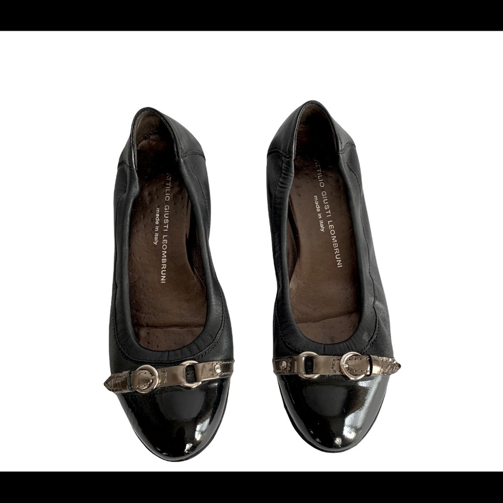 Attilio Giusti Leombruni Leather Flats Sz 38 US 8